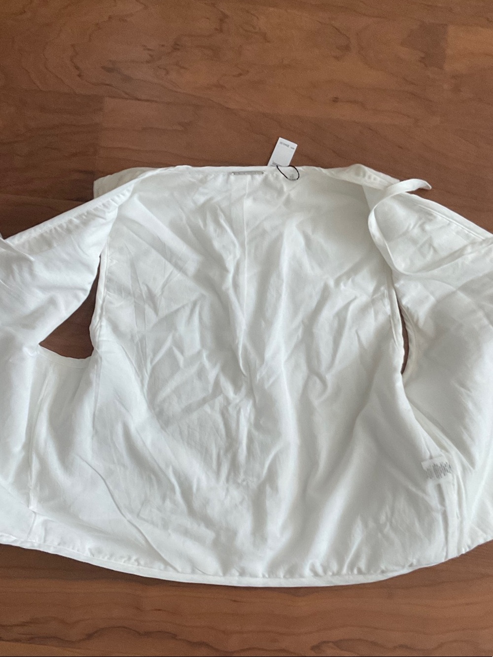 Elie Tahari White Embroidered Tie-Front Vest-Small-NWT - Picture 9 of 10